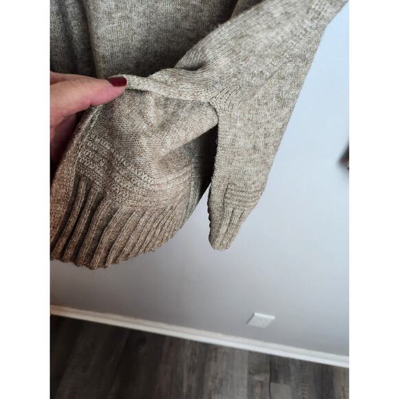 Anthropologie Margarita Tunic sweater sz L Button  Heathered brown boho career - Picture 4 of 12